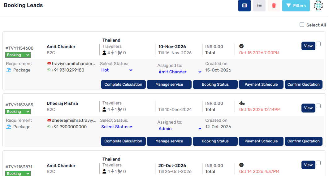 TraviYo Hotel Suppliers Dashboard
